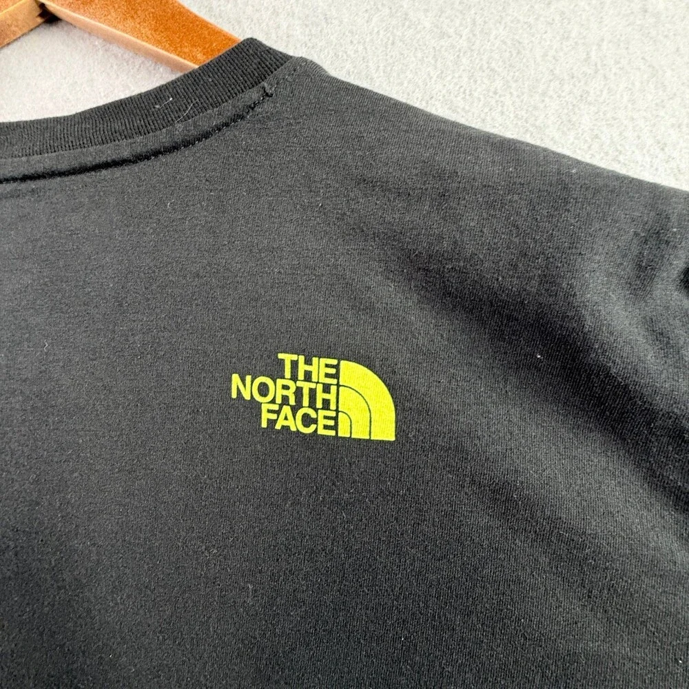The North Face Mens XL Black Graphic T-Shirt Box Logo Recycled Materials